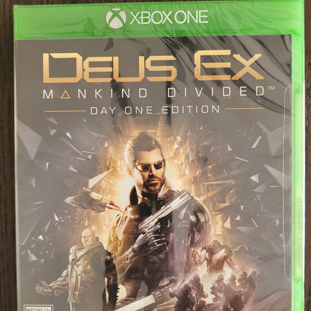SEALED Deus Ex: Mankind Divided Day One Edition Video Game Disc for Xbox One